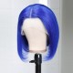 Kriyya Hair Short Blue Bob Wig Pre Plucked Human Hair 13x4 Lace Front Wig 150% Density 10-14 Inch