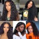 Kriyya Brazilian Deep Wave Human Hair 4X4 Closure With 3 Bundles Deals