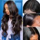 Kriyya 4x4 Lace Closure Wig Pre Plucked Body Wave Remy Hair Wig Natural Black 150% Density