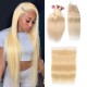 Kriyya 3 Bundles Straight With 13*4 Lace Frontal Malaysian Remy Human Hair