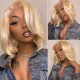 Kriyya 613 Blonde Straight Human Hair Wig 4x4 Bob Lace Front Wigs 150% Density