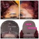 Kriyya 99J Burgundy Lace Part Wig Colored Curly Wigs 4x0.75 Human Hair Wig Pre-Plucked