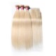 Kriyya Brazilian Hair 3 Pcs 613 Blonde Straight 100 Real Human Hair Weave With 4*4 Lace Closure