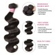 Kriyya 3 Bundles Body Wave With 5x5 HD Lace Closure Human Hair Weave Natural Color