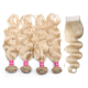 Kriyya 613 Blonde Body Wave Hair Styles Malaysian 4 Bundles With 4x4 Closure