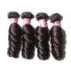 Kriyya Peruvian Loose Wave Hair Weave 4 Bundles With 4x4 Lace Front Closure