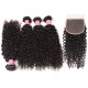 Kriyya Indian Curly Human Hair 4 Bundles With 5x5 Closure Sew In 