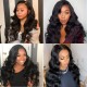 Kriyya Virgin Hair 13*6 Lace Front Pre Plucked Wavy Remy Human Hair Wig