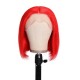 Kriyya Best Short Bob 13x4 Red Lace Front Wig Blunt Cut Human Hair Pre Plucked 150% Density 