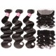 Kriyya Body Wave 100% Virgin Human Hair 3 Bundles With Lace Frontal 13*6 Inch