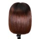 Kriyya Ombre Chestnut Brown Short Bob Lace Front Wig 13x4 Human Hair Wigs 150% Density