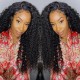 Kriyya Sassy Curl Deep Wave 13X4 Lace Front Wig Pre Plucked Virgin Human Hair Wigs With Baby Hair Natural Black Color 150% Density