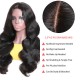 Kriyya Fake Scalp Wigs Body Wave PU Wigs 4.5*1.5 Middle Part Human Hair Wigs