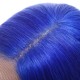 Kriyya Hair Short Blue Bob Wig Pre Plucked Human Hair 13x4 Lace Front Wig 150% Density 10-14 Inch