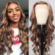 Kriyya Honey Blonde Highlight Ombre Body Wave Human Hair Wig Piano Colored 13x4 Lace Front Wig 13X5 T Part Lace Wigs