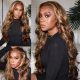 Kriyya Honey Blonde Highlight Ombre Body Wave Human Hair Wig Piano Colored 13x4 Lace Front Wig 13X5 T Part Lace Wigs