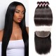 Kriyya Best 13x6 Brazilian Lace Frontal Closure With 4 Bundles Deals Straight Hair