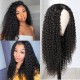 Kriyya 4.5*1.5 Right Part PU Skin Base Wig Jerry Curly Fake Scalp Wigs Natural Color