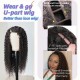 Kriyya Jerry Curly Right Part 1X3 Opening Size U Part Wig Capless Wig 150% Density