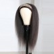 Kriyya Kinky Straight Wigs Human Hair 3/4 Half Wig Glueless Wigs Natural Color