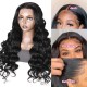 Kriyya Loose Wave 13x4 Lace Front Wigs With Baby Hair 100% Human Hair Natural Black Wig