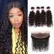 Kriyya Malaysian Deep Wave Virgin Hair 13x4 Pre Plucked Lace Frontal With 4 Bundles