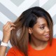 Kriyya Ombre Chestnut Brown Short Bob Lace Front Wig 13x4 Human Hair Wigs 150% Density