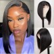 Kriyya Human Hair Bob Wigs With Side Part Short Blunt Cut  Lace Front Wig Asymmetric Bob Wigs