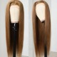 Kriyya Straight Hair Wig 150% Density Middle Part Lace Part Wig Ginger Blonde Brazilian Virgin Hair
