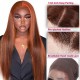 Kriyya Highlight Ginger Orange Lace Frontal Wigs Human Hair Pre Plucked with Baby Hair Silky Straight