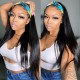 Kriyya Human Hair Headband Wigs Straight Glueless Wigs 150% Density