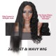 Kriyya Glueless Wet and Wavy Deep Wave V Part Wigs 2 in 1 Dry Straight Wet Curly Wig
