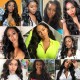 Kriyya Transparent 13x4 Lace Front Human Hair Wigs Body Wave Human Hair 180% Density