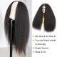Kriyya Kinky Straight U Part Wig 150 Density U Shape Virgin Human hair Wigs Natural Color