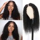 Kriyya Magic Wet and Wavy Jerry Curly V-Part Wigs Glueless Wig 2 in1 Dry Straight Wet Curly For Swimming