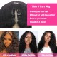 Kriyya Magic Wet and Wavy Jerry Curly V-Part Wigs Glueless Wig 2 in1 Dry Straight Wet Curly For Swimming