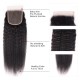 Kriyya Indian 100 Human Hair 3 Bundles With 4*4 Lace Closure Kinky Straight Hair