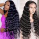 Kriyya Loose Deep Wave Wigs Pre Plucked 13X4 Lace Front Human Hair Wigs T Part Wigs With Baby Hair 150% Density