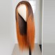 BOGO Sale ~ Kriyya Straight Lace Closure Wig Copper Red Ombre Color