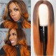 BOGO Sale ~ Kriyya Straight Lace Closure Wig Copper Red Ombre Color