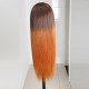 Kriyya Straight PU Skin Base Wig 4.5*1.5 Middle Part LT430 Ombre 150% Density