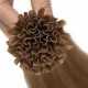 Kriyya Professional U-Tip Hair Extensions Nail Tip Hair- Light Golden Brown