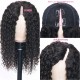 Kriyya Beginner Friendly Glueless V Part Curly Wig No Leave Out No Gel Human Hair Wig  Effortless To Put On 150% Density Natural Color