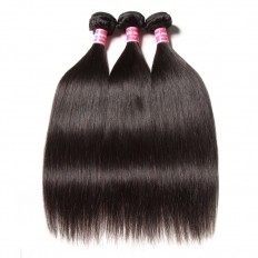 Kriyya 3 Bundles Straight Human Hair Weave Brazilian Hair 9A Virgin Hair