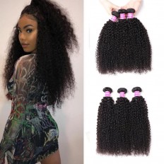 Kriyya Kinky Curly 3 Bundles Brazilian Human Hair Weave