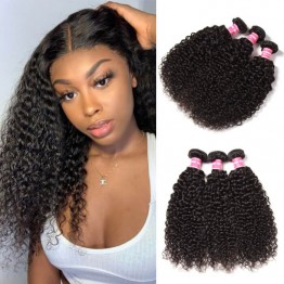 Kriyya Malaysian Virgin Hair Curly Human Hair 3 Bundles 9A Virgin Hair