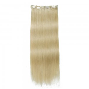 Kriyya 100g Real Hair Extensions Clip In Blonde Remy Human Hair Color 18-22 Inch