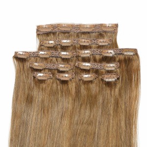 Kriyya 220g Best Clip In Hair Extensions For Short Hair Medium Golden Brown Human Hair Extensions