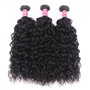 Kriyya Water Wave Hair 3 Bundles Brazilian Human Hair Weave 8-26 Inch