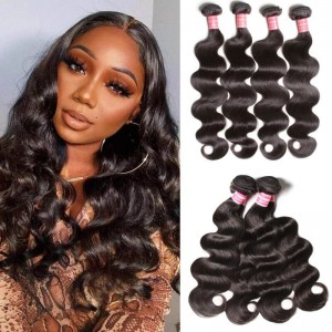 Kriyya Brazilian Hair Body Wave 4 Bundles 100 Human Hair Weave 9A Virgin Hair